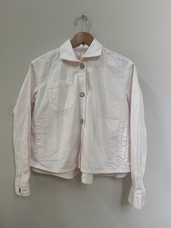 Anthropologie Jackets & Blazers - Chino by Anthropologie Womens Cropped Swing Jacket Light Pink Lightweight XS